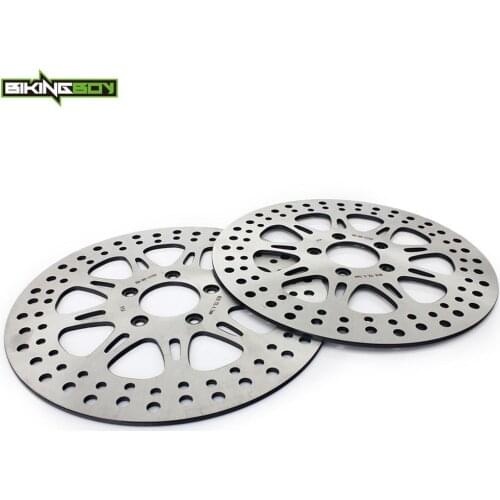 BIKINGBOY 11.8" Front Brake Discs Disks Rotors FLHX Street Glide 08 09 10 11 12 FLRT Freewheeler FLTRX Road Glide Deluxe Fat boy