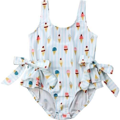 Pudcoco US Stock Toddler Baby Kids Girls Swimsuit Bow Bikini Bathing Suit Sleeveless Cute Children Girl Beach Swimwear Bodysuit