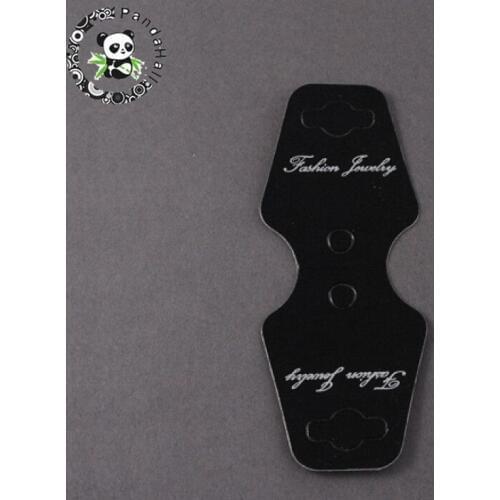 PANDAHALL 100Pcs 80x32mm 70x31mm Blank Paper Necklace Card Hang Tag Jewelry Bracelets Chain Display Cards Black White Wholesale