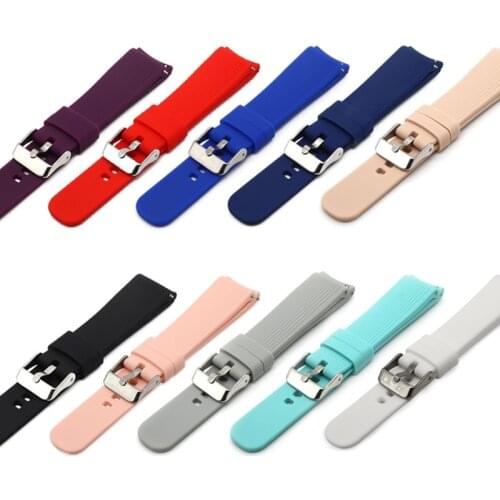 20mm 22mm watch strap For Samsung Galaxy watch 46mm 42mm Active2 Active1 Gear S3 silicone for Huawei watch GT amazfit bip band