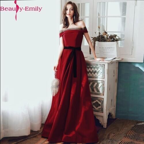 Romantic Boat Neck Off the Shoulder Simple Evening Gowns for Women Charming Off the Shoulder Burgundy Lace Up Back Formal Dress