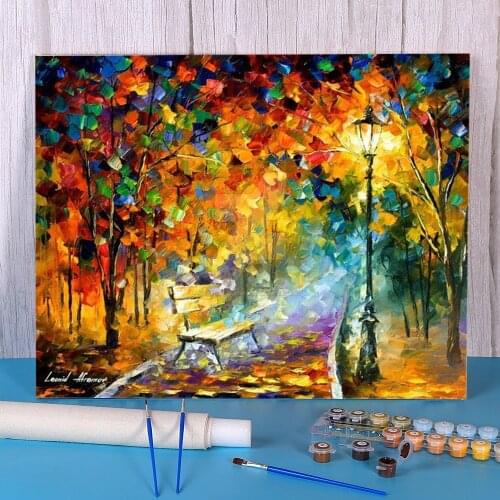 Bench Lost Love DIY Paint By Numbers Set Acrylic Paints 50*70 Oil Painting Home Decor For Children Handiwork Art
