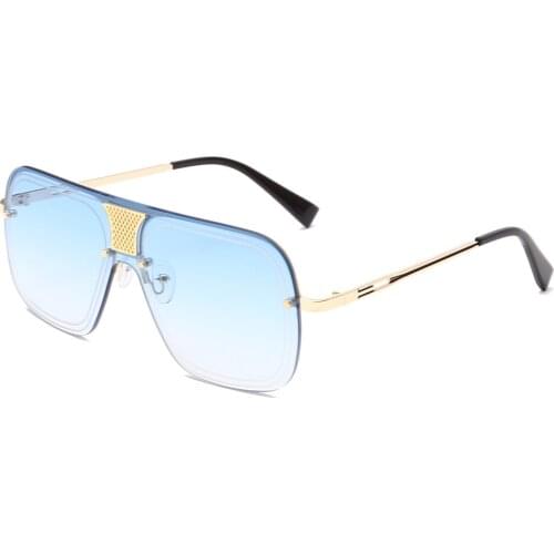 New Rimless Sunglasses For Men Luxury Brand Design Women Metal Sun glasses Vintage UV400 Shades Oculos Gafas de sol