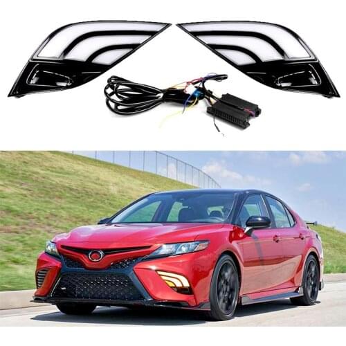 LED DRL Daytime Running Light Lamp W/ Turn Signal For Toyota Camry SE 2018 2019 2020