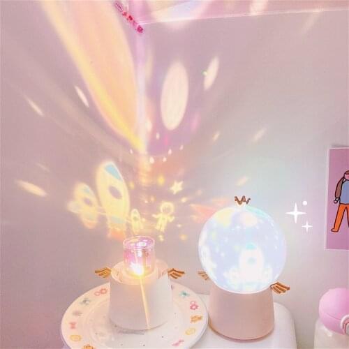 LED Rotating Music Projector Starry Night Light Romantic Projection Light Led Rainbow Starlight Angel Sky Romantic Light Novel