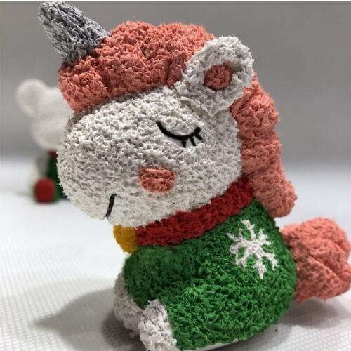 Creative Diy Three-dimensional Pulp Painting Doll Handmade Material Package Art Activity Coloring Sculpture Unicorn Diy Craft