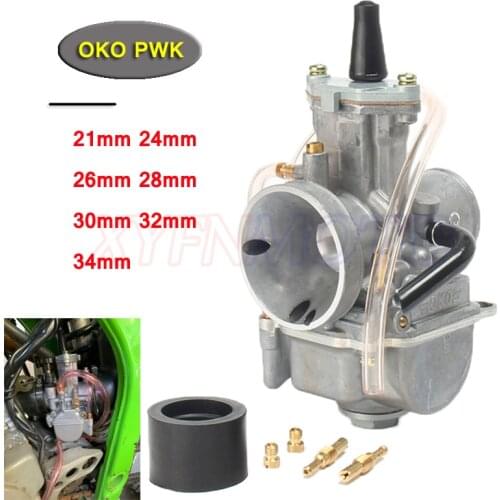 Universal PWK 21 24 26 28 30 32 34 2T 4T Motorcycle Carburetor With Power Jet For Yamaha For Mikuni Koso OKO For ATV