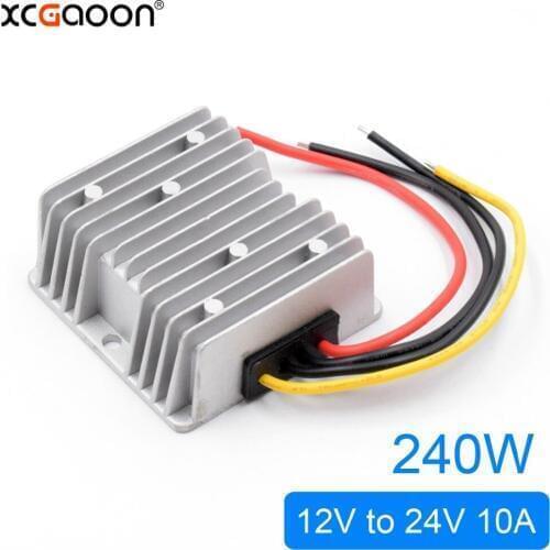 XCGaoon DC DC Converter Adapter input DC 12V ( Voltage Range 9V-23V ) Output 24V 10A 240W Step-Up Car Power Supply
