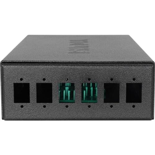 YOUYSI 6-core FTTH SC air junction box SPCC 6-port LC duplex optical fiber distribution frame FTTx Box Black 1.0mm thickened