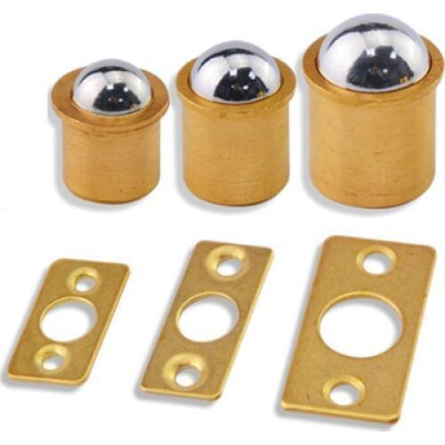 10sets High-quality Pure Copper Ball Catch Latch For Furniture Cupboard Cabinet Door Adjustable Closet Tension Latch Home Tools