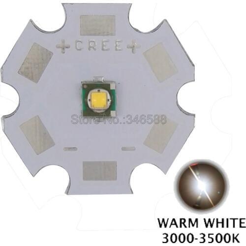 10pcs/lot! Cree XLamp XP-E XPE Warm White 3200K-3500K 3W High Power LED Emitter Diode Chip on 8mm 12mm 14mm 16mm 20mm PCB