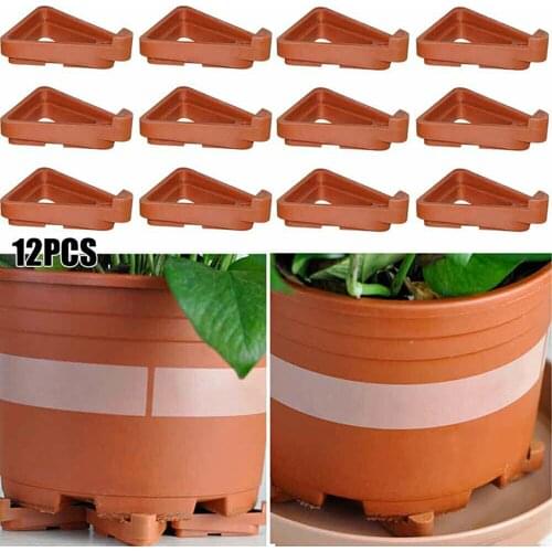 12pcs Invisible Low Profile Flower Pot Feet Garden Plant Pot Feet Risers Garden Flower Pot Frame Flower Plant Holder