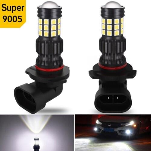 2Pcs Car Fog Lamp 9005 HB3 H8 H11 H9 CSP LED Fog Lights Bulb DRL Auto Driving Running Lamp 12V 6000K White Driving Lights DRL