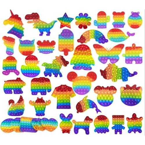 200pcs/lot Push Bubble Sensory Toy Autism Needs Squishy Stress Reliever Toys Adult Kids Funny Anti-stress