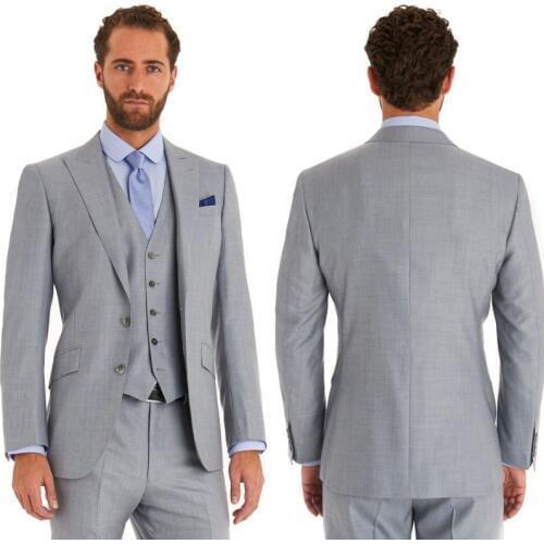 2017 Italian blue groom wear suits Jacket+Pants+Tie+Vest a set wedding suits for groom celebrity tuxedos Party suits