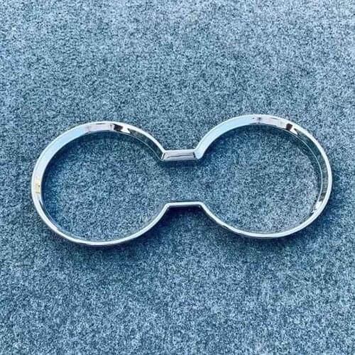 For Nissan X-Trail XTrail 2021 ABS Front Center Console Water Cup Holder Cover Surround Frame Protector Trim Cover Car Accessory