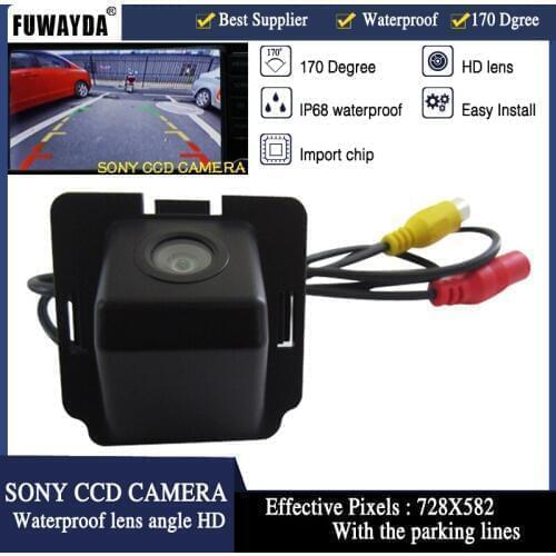 FUWAYDA Free Shipping SONY CCD Chip Special Car Rear View Reverse Mirror Image With Guide Line CAMERA for MITSUBISHI OUTLANDER