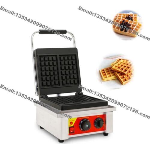 Free Shipping 2-Slice Commercial Use Non Stick 110v 220v Electric Belgian Waffle Iron Machine Maker Baker