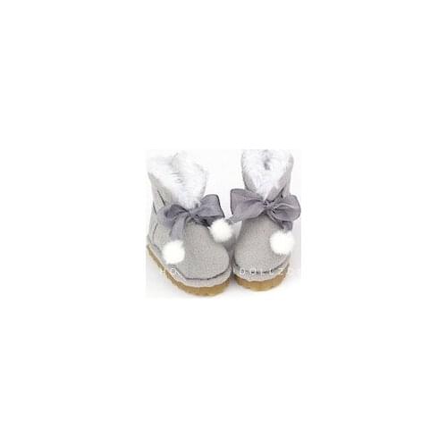 Blythes doll shoe size fashion Joker ball snow boots with bowknot new ankle boots in various colors including ash and red