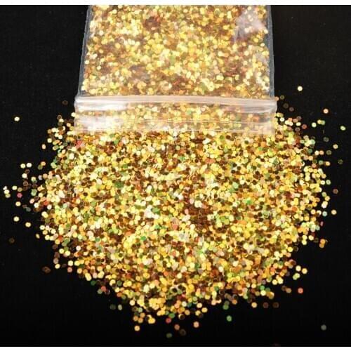 10g Holographic 1MM Chunky Nail Glitter Sparkly Flakes 3D Hexagon Colorful Sequins Powder For Nails Art Gel Manicure Accessories
