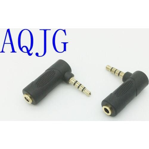 Mini 90 Degree Right Angle DC3.5mm Audio Cable Adapter stereo audio cable side port male to female bend adapter