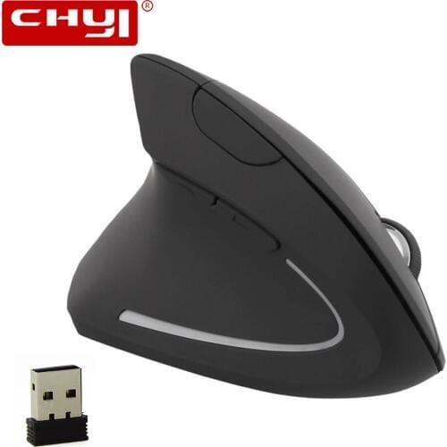 Left Hand Vertical Wireless Mouse 2.4GHz Ergonomic 800-1200-1600 DPI Adjustable Optical Six Buttons For Laptop PC