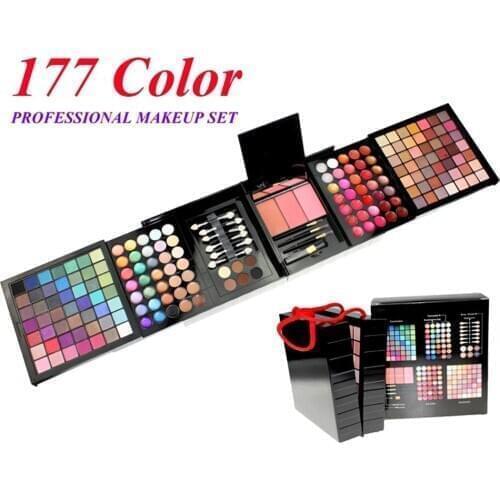 Makeup Set 177 Colors Eyeshadow Palette Makeup Set 98 Eye Shadow + 35 Lip Gloss + 3 Blush +14 Concealer Makeup Brush Cosmeties