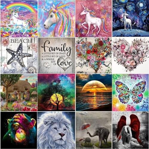 Wall sticker 5D diamond painting full diamond flora and fauna round diamond mosaic pattern DIY handmade home decoration painting