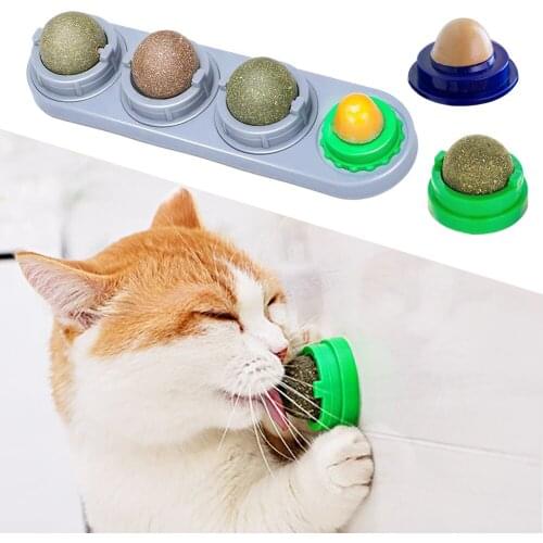 Natural Silvervine Kitty Sucker Balls Keep Solid Energy Snacks Licking Safe Treats Candy Nutrition Catnip Toy Edible Cat Healthy