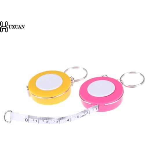 New Candy Color Keychain Tape Measure 1.5 Meters Quantity Clothing Size Tape Measure Small Tape Measure