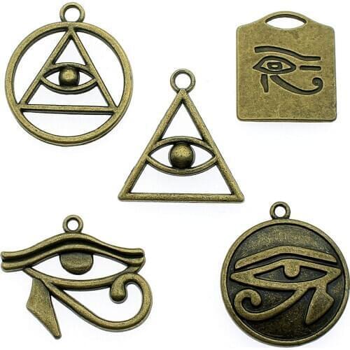 2pcs Antique Bronze Color Eye Of Horus Charm Pendants Jewelry Accessories Eye Of Horus Charms Eye Charms For Jewelry Making
