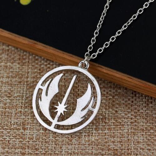 MOCHUN European Style Movie Return Of The Jedi Necklace Bright Silver Pendant Necklece for Mathers Day-30