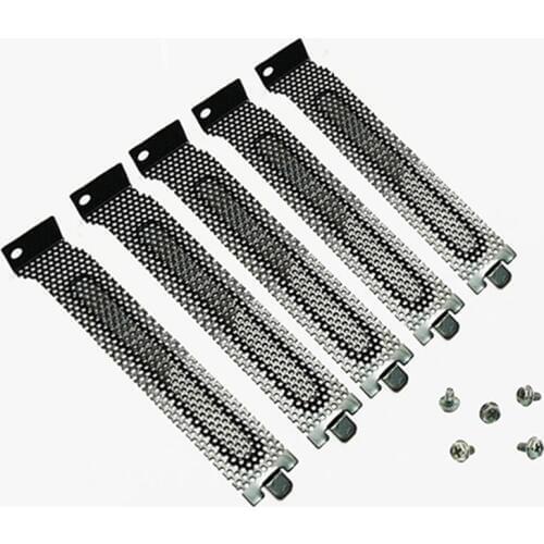 Chassis PCI Bit Ventilation Baffle 110.8*18 mm Chassis Baffle Cooling Fan Dust Baffle Electrophoresis Black Metal Punch Punching