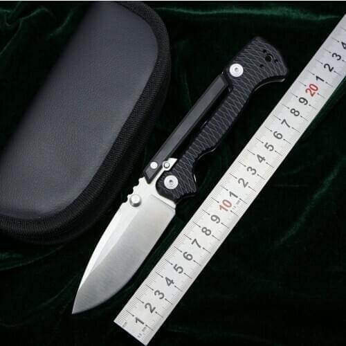 LOVOCOO new AD15 folding knife D2 blade aluminum steel G10 handle outdoor camping hunting survival pocket fruit knives EDC tools