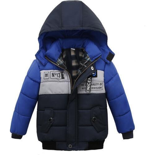 Warm Winter Boys Jackets New Cotton Baby Boys Coats Keep Warm Kids Clothes Thick hooded Boys Outwear Children Clothing