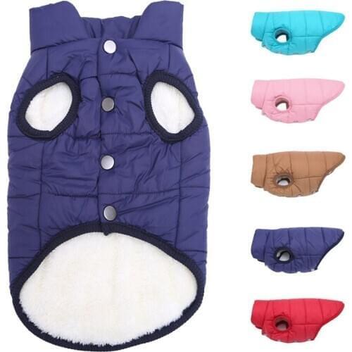 Pet Dog Vest Jacket Autumn Winter Warm Fleece Dog Coat Clothes for Small Medium Big Dogs Chihuahua French Bulldog Pug Clothing