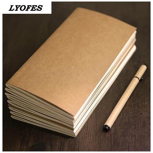 1PC Cowhide Paper Notebook Blank Notepad Book Vintage Soft Copybook Daily Memos Notebook New Stationery