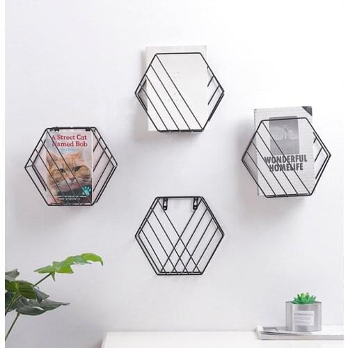 1PC New Iron Nordic Minimalist Magazine Rack Magazine Storage Rack Newspaper Racks Living Room Wall Decorations JL 238