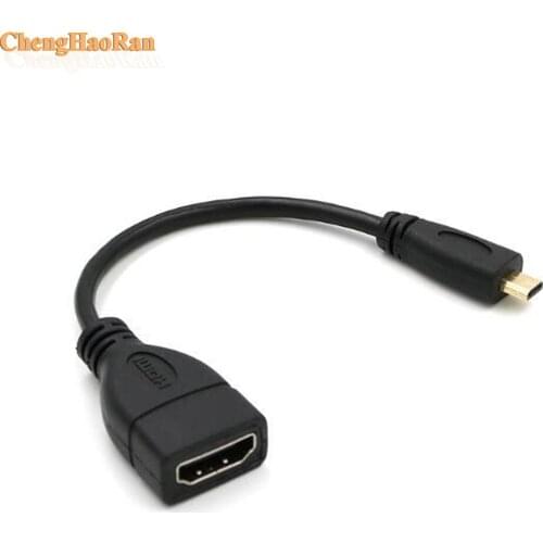 1pcs Common Micro HDMI-compatible Cable Gold-plated Connector 1080P Adapter Adaptor Male to Female Converter Wholesale