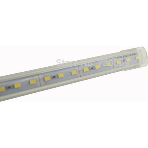 10pcs/lot Free Shipping 50cm DC12V 36 SMD5630 LED Rigid Strip Bar Light 0.5m with U Aluminium Shell +Transparent Cover