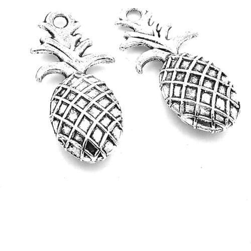 20pcs Pineapple charms pendant 23x10mm antique silver ornament accessories jewelry making DIY base material