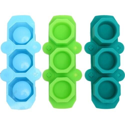 3 Pack Mini Octagon Flower Pot Silicone Molds - Succulent Plant Planter Pot Mold Concrete Cement Plaster Molds, Silicone Ice Mol