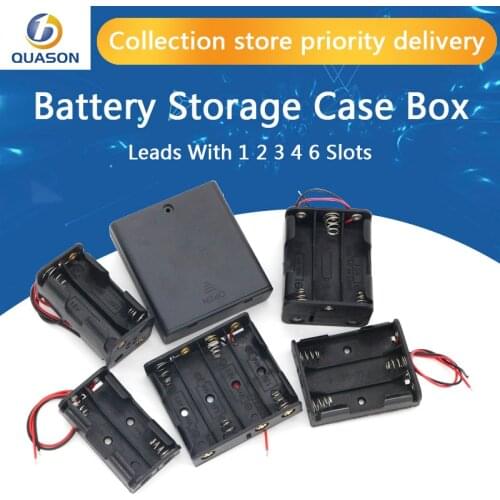AA Size Power Battery Storage Case Box Holder Leads With 1 2 3 4 6 Slots Container Bag DIY Standard Batteries Charging Droship