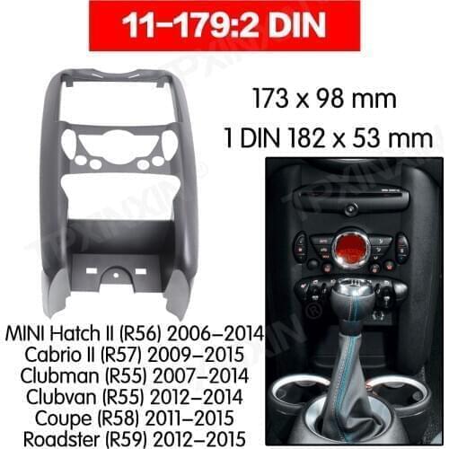 Car radio Frame Panel Auto Radio Stereo Fascia For Cabrio II 2009-2015 Dash Plate Facia Panel Mount Trim Kits Frame Adapter