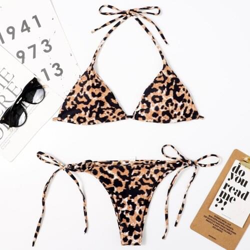 3 Colors Brazilian Bikini 2021 Sexy Women Thong Bikini Set Micro Swimwear Two Piece trajes de bano Mujer Printed Beach Wear Swim