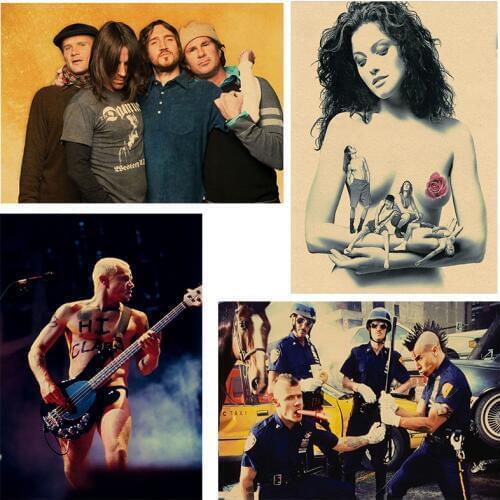 Pepper Band poster retro nostalgia kraft paper decorative rock music posters wall stickers 30x21cm