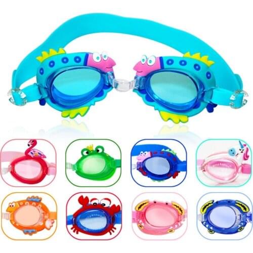 Kids Swimming Glasses Swim Goggles Anti Fog UV Protection Sunglasses Children Training Eyewear Crab Swan Cartoon Kid Goggles