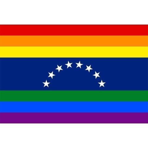Yehoy hanging 90*150cm Venezuela Gay Pride LGBT Flag For Decoration