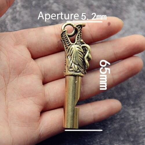 Outdoor Survival Tools Whistles Necklaces Keychains Charm Brass Dragon Head Whistle Car Keys Chains Pendants
