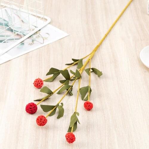 Artificial Dried Flowers Simulation Flower Eco-friendly Anti-fade Silk Flower 5 Heads Artificial Flower Photo Props for Home